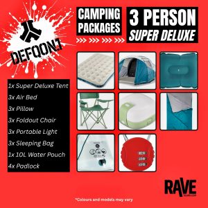 Defqon 1 - 3 Person Super Deluxe Camping Package