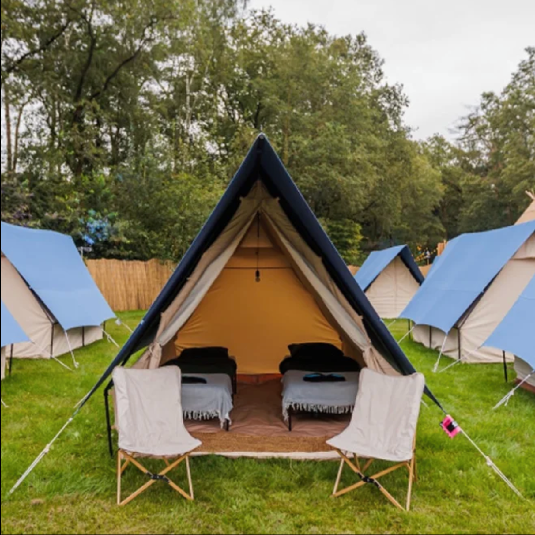 A Picture of The Deluxe 2p Luxury District camping option at Decibel Outdoor Festival.